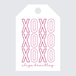 Etiquettes pour cadeaux personnalisées : XOXO | 2"x3"