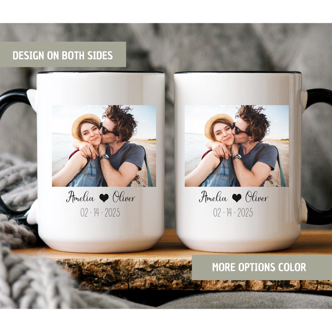 Personalized Coffee Mug With Photo, Custom Couple Mug, Customizable ...