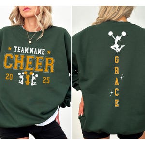 Custom Cheer Team Name Sweater: Personalized Cheerleader Hoodie