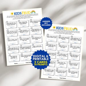 Afdrukbare ijsbreker ruzie voor kinderen in de klas, instant download kaarten voor kinderverjaardagsfeestje, scherm basisschool Gratis groepsactiviteit
