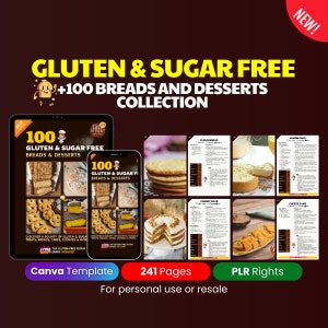 Gluten Free Bread, Recipe book, PLR digital products, Best selling items, Ebook Template Canva, Master Ressell Rights, Online money making