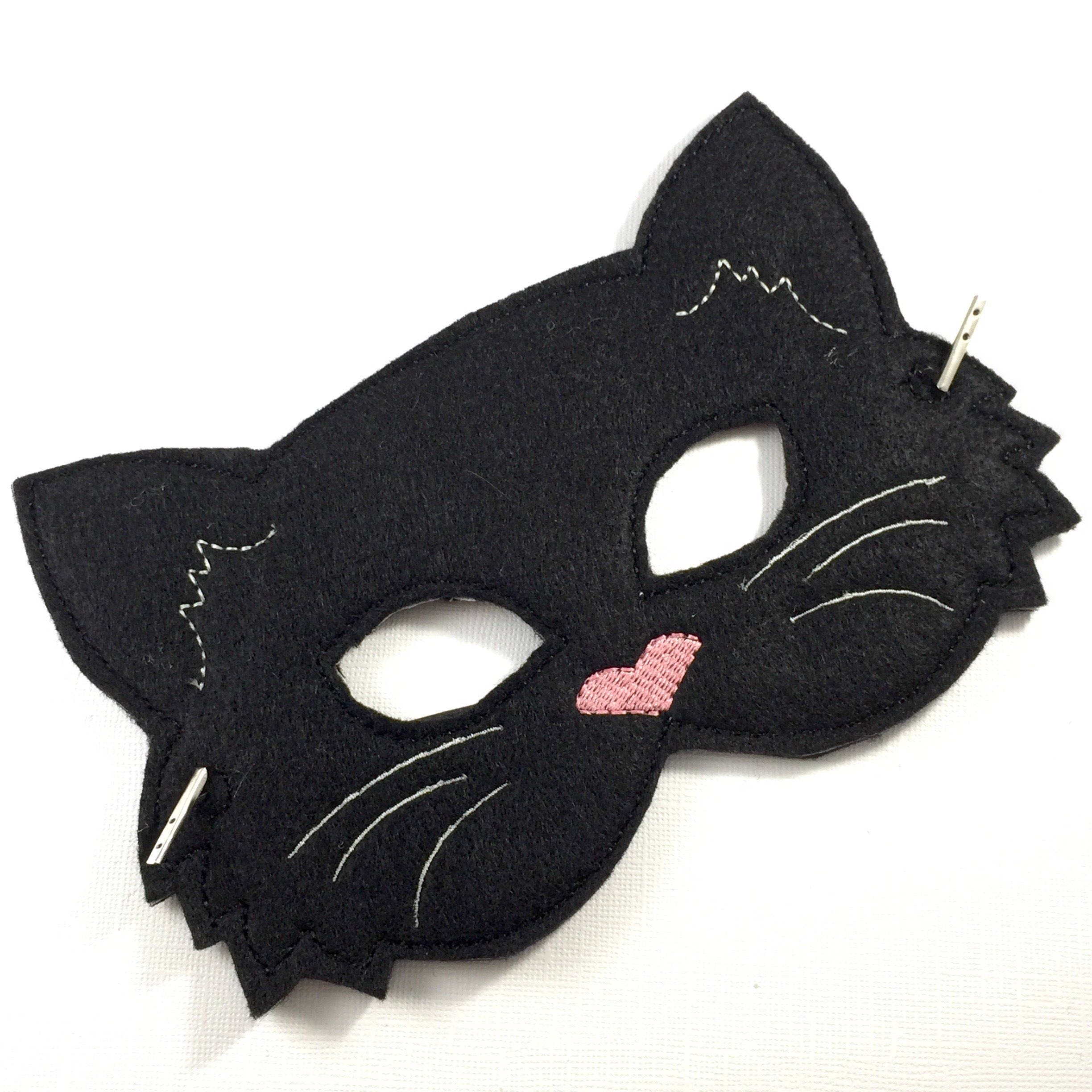 Квадобрика. Маска черного кота. Новогодняя маска кота. Карнавальная маска из фетра. Маска карнавальная «котик».
