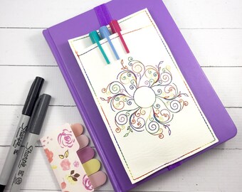 Pen Holder planner band -Mandala - planner bullet journal accessories -best gifts for her