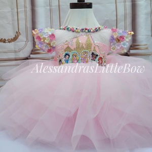 princess dress 1 year old First Communion Dresses Pink Satin Dress Baby Girl Princess Dress