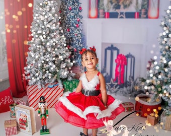 JEATHA Vestito Di Natale Per Bambina – Body In Velluto Con Pompon, Maniche Lunghe, Da Ballo E Carnevale (taglie 3-16 Anni)
