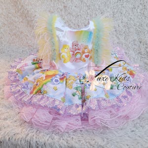 Bears Birthday Couture dress, bears birthday outfit, gummy bears dress, rainbow bears smash cake outfit, bears pageant dress, bears tutu