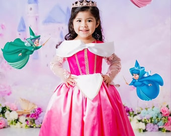 Prinzessin Aurora Couture Kleid, Prinzessin Aurora Geburtstagskleid, Aurora Geburtstagskleid, Disney Prinzessinnen Kleider, Disney Prinzessinnenkleid