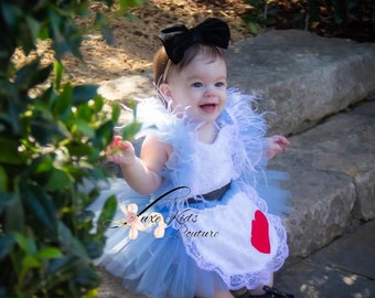 Alice in Wonderland whimsical romper, Alice In ONEderland dress, Alice Costume, ONEderland Outfit, Alice in onederland cake smash outfit