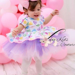 Conversation Hearts couture dress, valentine&#39;s day dress, girls vday dress, valentine&#39;s photoshoot dress, valentine&#39;s outfit, vday baby dres