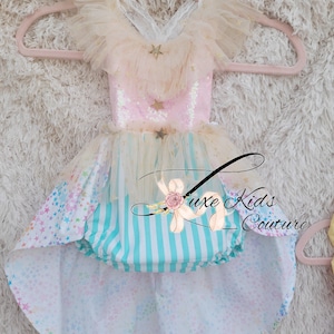 Wunderlicher Clown Strampler, Vintage Karneval Tutu Romper, Vintage Clown Anzug, Clown Halloween Kostüm, Pastell Clown Outfit, Mädchen Zirkus Festzug