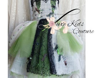 Bug Queen Couture-jurk, halloweenkostuum voor meisjes met hoed