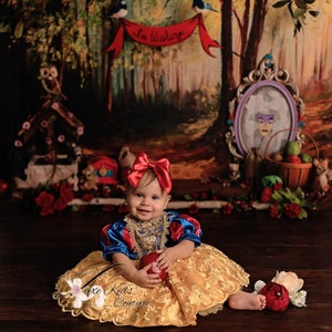 Princess Apple Couture Dress, Princess Birthday dress, princess baby birthday dress, princess tutu dress, baby princess dress for photoshoot