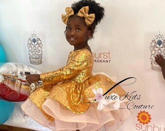 Gold Sequin Baby Girl Birthday Dress, Sparkle Girl Birthday Dress, Toddler  Kids Birthday Dress, Girls Pageant Dress, Toddler Sequin Dress - Etsy