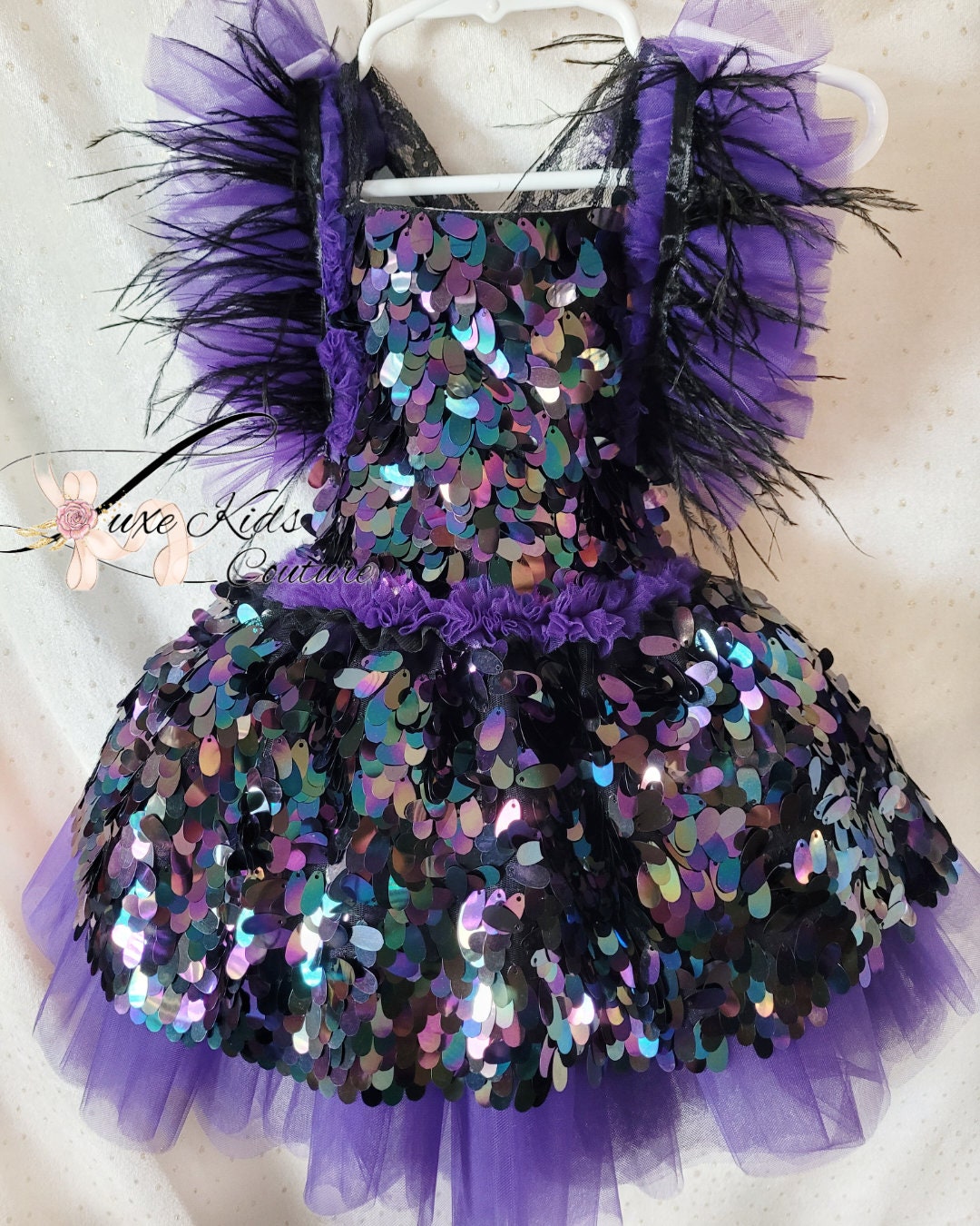 Midnight Sparkle Witch Romper Costume, Whimsical Witch Dress