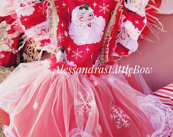 Santa Print Romper, Christmas Tutu Dress, Whimsical Toddler Outfit - Etsy Santa Print Romper, Christmas Tutu Dress, Whimsical Toddler Outfit - Etsy