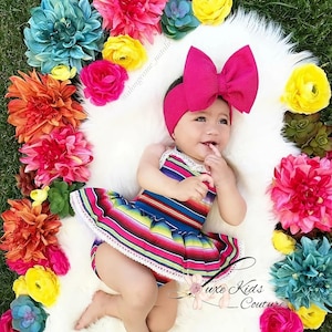 Fiesta Serape Skirted romper, serape baby girl outfit, Fiesta birthday dress, serape dress, Mexicana birthday dress, 5 de Mayo outfit