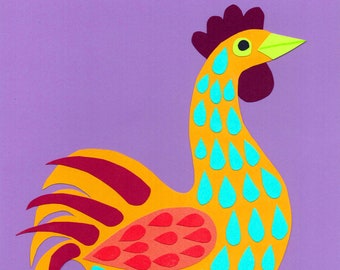 Rooster Strut - 5 Printed Cards