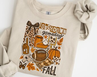 Touchdown Game Day Sweatshirt, Football Season Fall Design