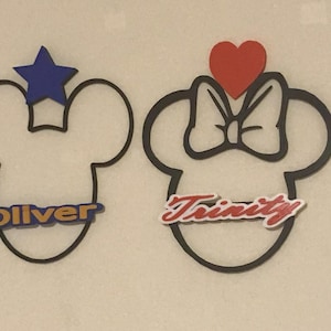 Disney Style Personalised Wall Art, Disney Style Sign, Minnie And Mickey Themed Wall Art, Personalised Wall Art, Bedroom Sign, Gift for kid