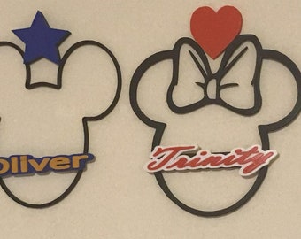 Personalized Disney Style Sign, Minnie Mouse, Mickey Mouse Wall Art