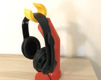 3D Printed Lego Inspired Headphone Stand, Gaming Desk Organizer
