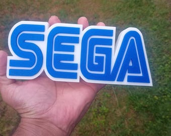High Quality Sega Video Game Logo Sign 20 cm , 90s Video Game Logo