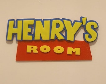 Toy Story Style Custom Name Sign | Kids Room Decor Acrylic 3D Sign
