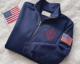 Felpa con cerniera a un quarto ricamata J.E.E. Epstein, maglione unisex con monogramma Jeffrey JEE e meme virale, merchandising ricamato Jeffrey Epstein