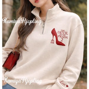Custom Devil Wears Prada Embroidered Shirt, Personalized Name Embroidery Sweatshirt, Funny Movie Quote Apparel,Fashion Lover Gift