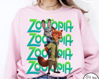 Zootopia T-Shirt, Nick und Judy Grafik T-Shirt, Zootopia Film Shirt, Disney Zootopia Shirt, Zootopia Paare T-Shirt, Nick und Judy Fans