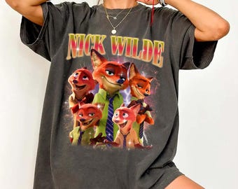 Camiseta de Nick Wilde de Zootopia de Disney, camiseta de Judy Hopps y Nick Wilde, Zootopia 2 2025, viaje familiar a Disneyland 2025