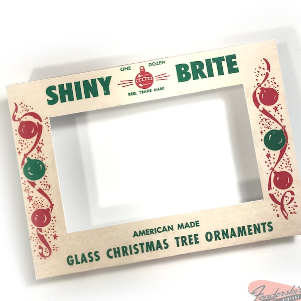 DIGITAL Vintage Christmas Shiny Brite Ornament Box #2 Craft File Printable INSTANT DOWNLOAD