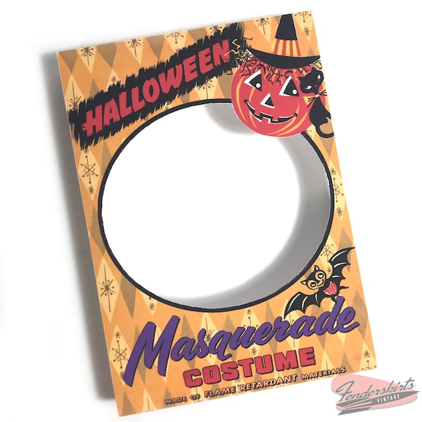 DIGITAL Vintage Halloween Costume Box Craft Vignette File Printable INSTANT DOWNLOAD