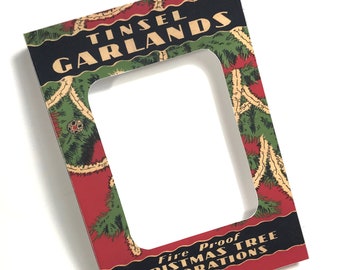 DIGITAL Vintage Christmas Tinsel Garland Box Diorama File Printable INSTANT DOWNLOAD