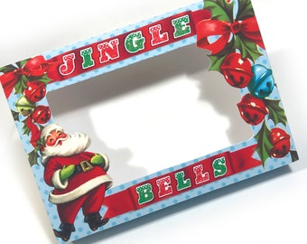 DIGITAL Vintage Christmas Santa Jingle Bells Box Craft File Printable INSTANT DOWNLOAD