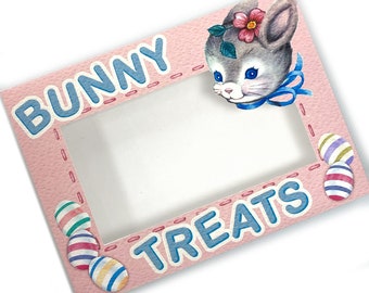 DIGITAL Vintage Easter Bunny Treats Box Craft File Printable INSTANT DOWNLOAD