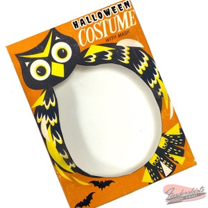 DIGITAL Vintage Halloween Owl Costume Box Craft Vignette File Printable INSTANT DOWNLOAD