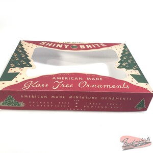 DIGITAL Vintage Christmas Shiny Brite Double Tree Ornament Box Craft File Printable INSTANT DOWNLOAD image 4