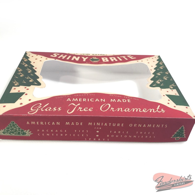 DIGITAL Vintage Christmas Shiny Brite Double Tree Ornament Box Craft File Printable INSTANT DOWNLOAD image 4