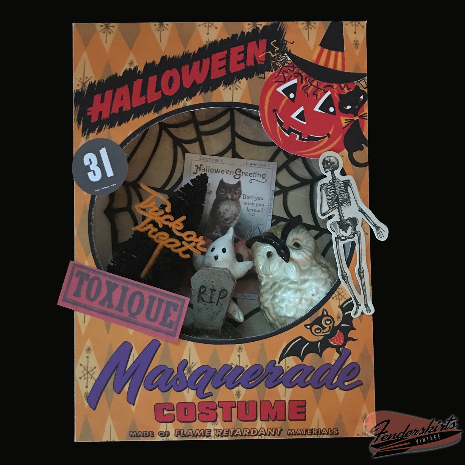 DIGITAL Vintage Halloween Costume Box Craft File Etsy