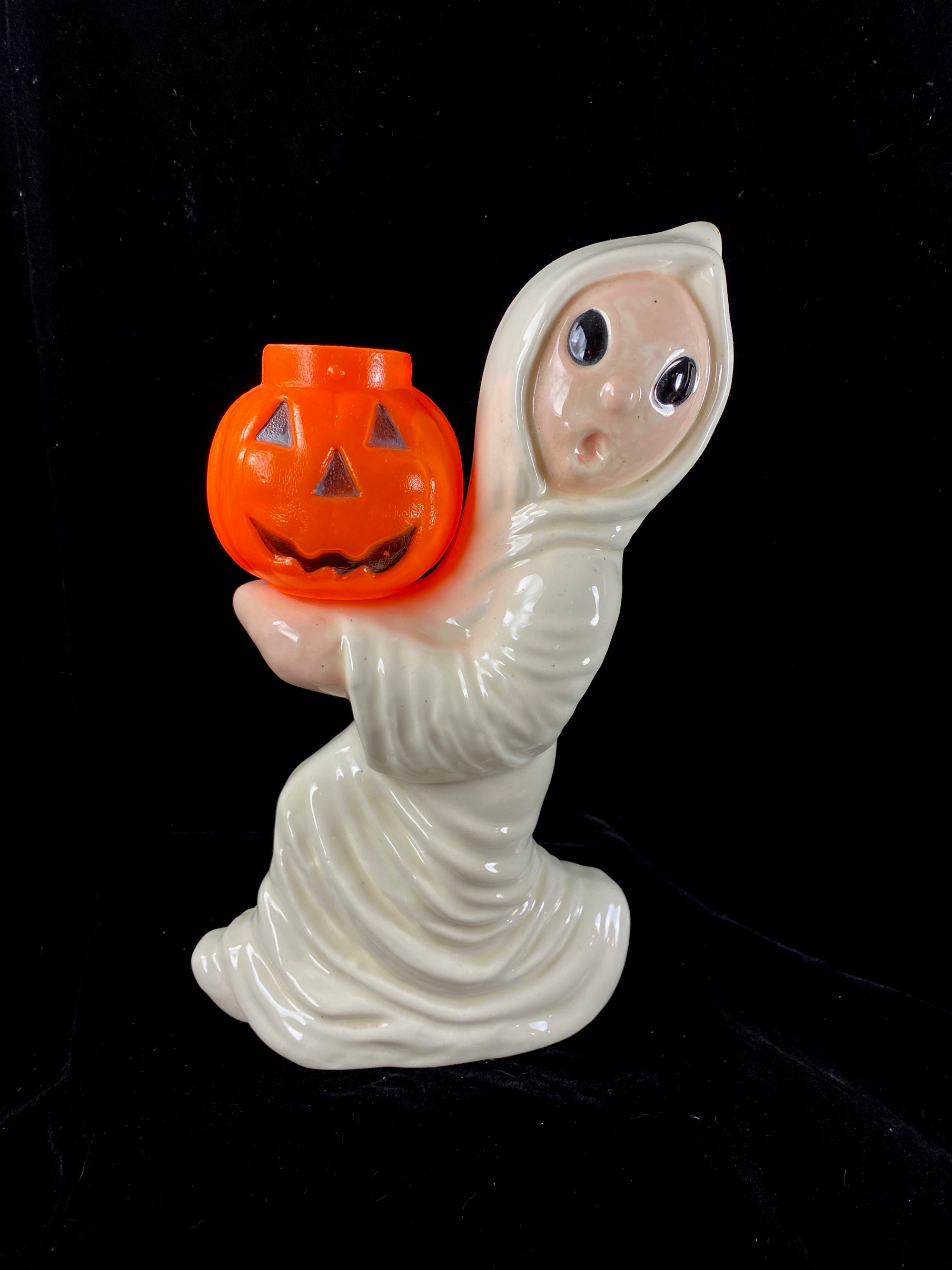 Vintage Ceramic Ghost Figurine Halloween Decoration 11.5 Etsy