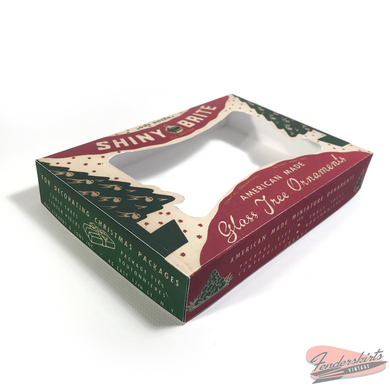 DIGITAL Vintage Christmas Shiny Brite Double Tree Ornament Box Craft File Printable INSTANT DOWNLOAD image 3