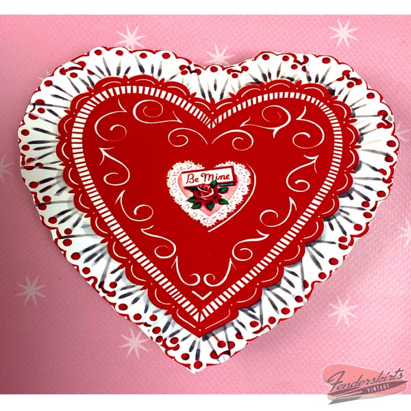 DIGITAL Vintage Valentines Day Ruffled Heart Box Craft File Printable INSTANT DOWNLOAD