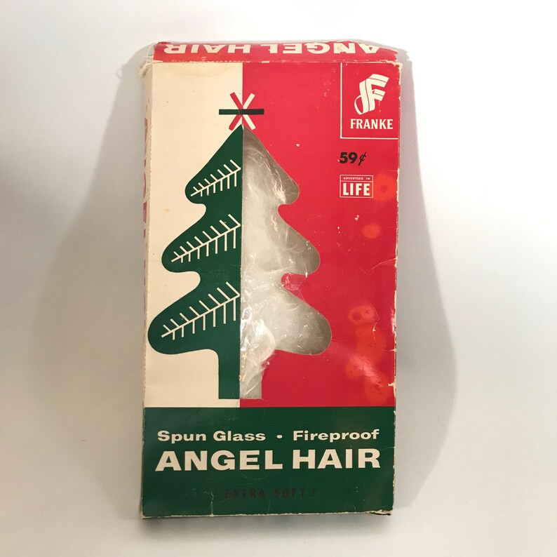 Vintage 50s 60s Christmas Spun Glass Angel Hair Unused In Box Etsy