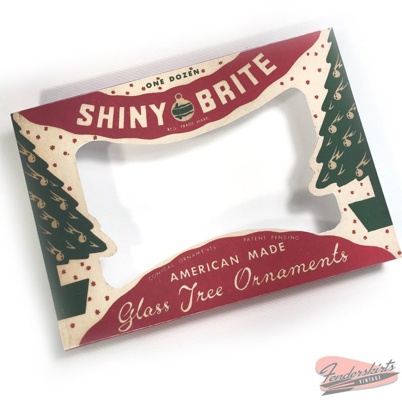 DIGITAL Vintage Christmas Shiny Brite Double Tree Ornament ...