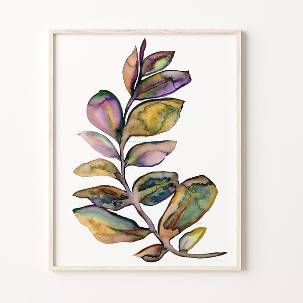 Botanical Print - Eucalyptus Wall Art - Leaf Print - Botanical Art - Eucalyptus Leaf Art - Room Decor - Home Office - Home Decor