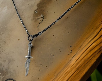 Toji Necklace, Sterling Silver Anime Pendant Neckalce, Toji Fushiguro Jujutsu Kaisen, Anime Necklace, Invert Spear of Heaven, Anime Jewelry