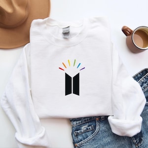BTS Pride Sweatshirt, BTS K-pop Sweatshirt, Pride BTS Crewneck Sweatshirt, Bangtan Sweatshirt, Kpop Sweatshirt, Kpop Bts Army Sweatshirt