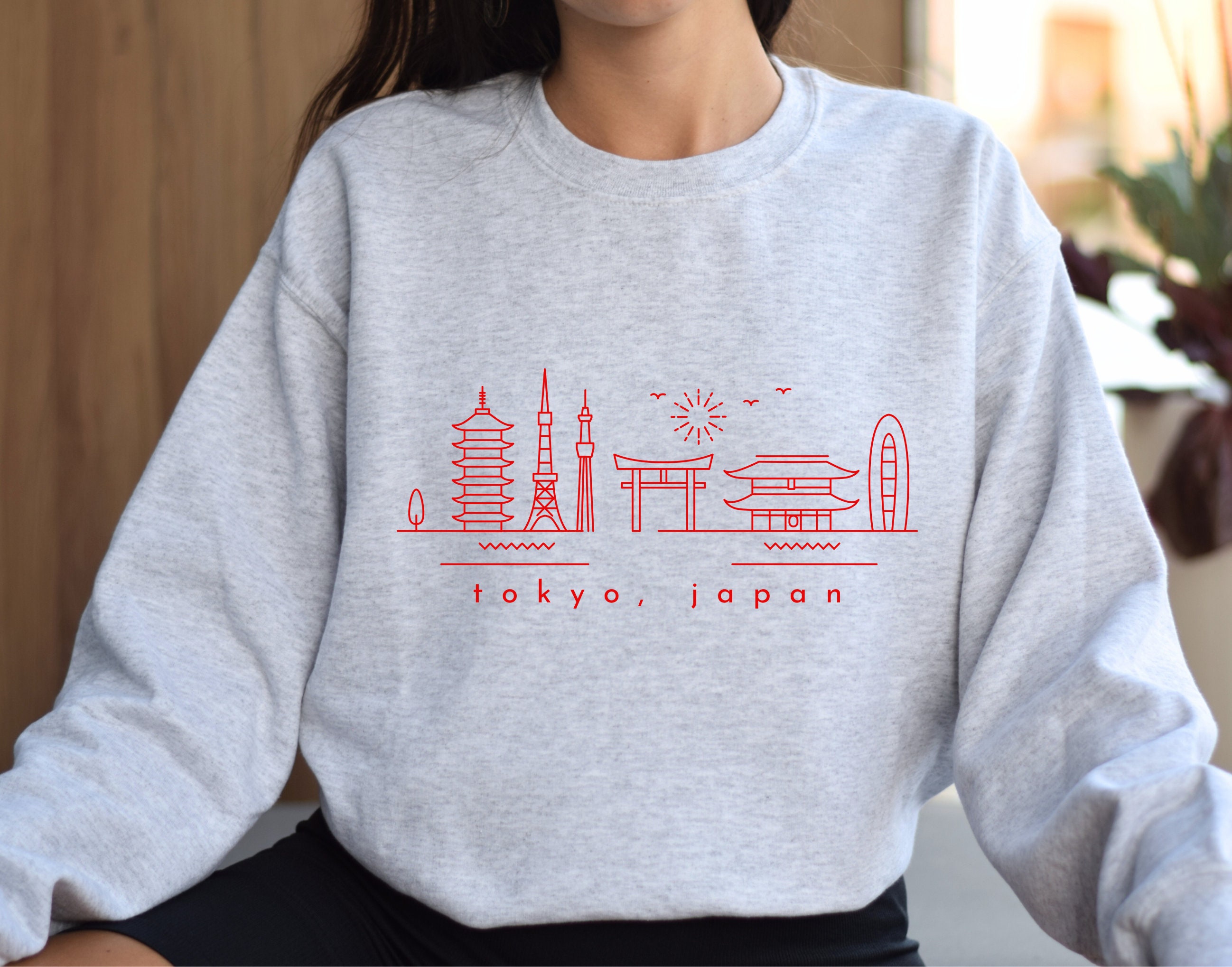 Tokyo Sweatshirt, Tokyo Crewneck Sweatshirt, Cute Japan Sweatshirt