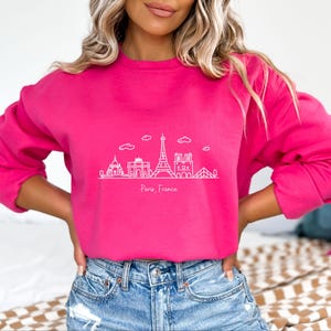Paris Skyline Sweatshirt, Paris France Crewneck Sweatshirt, Paris Sweater, Paris Skyline Sweater, France Sweatshirt, Cute Paris Sweatshirt